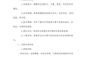 如何制定个性化训练计划促进篮球技能进展的方案